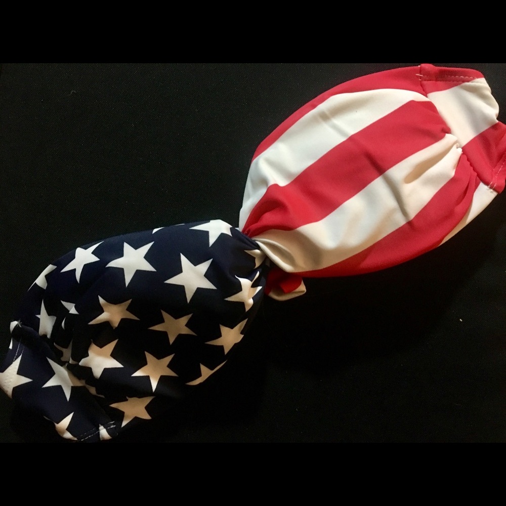 American flag bathing suit top